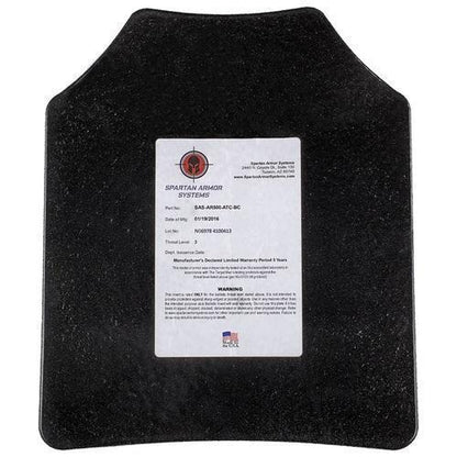 Spartan Omega Level III AR500 Body Armor Shooters Cut 10" x 12"