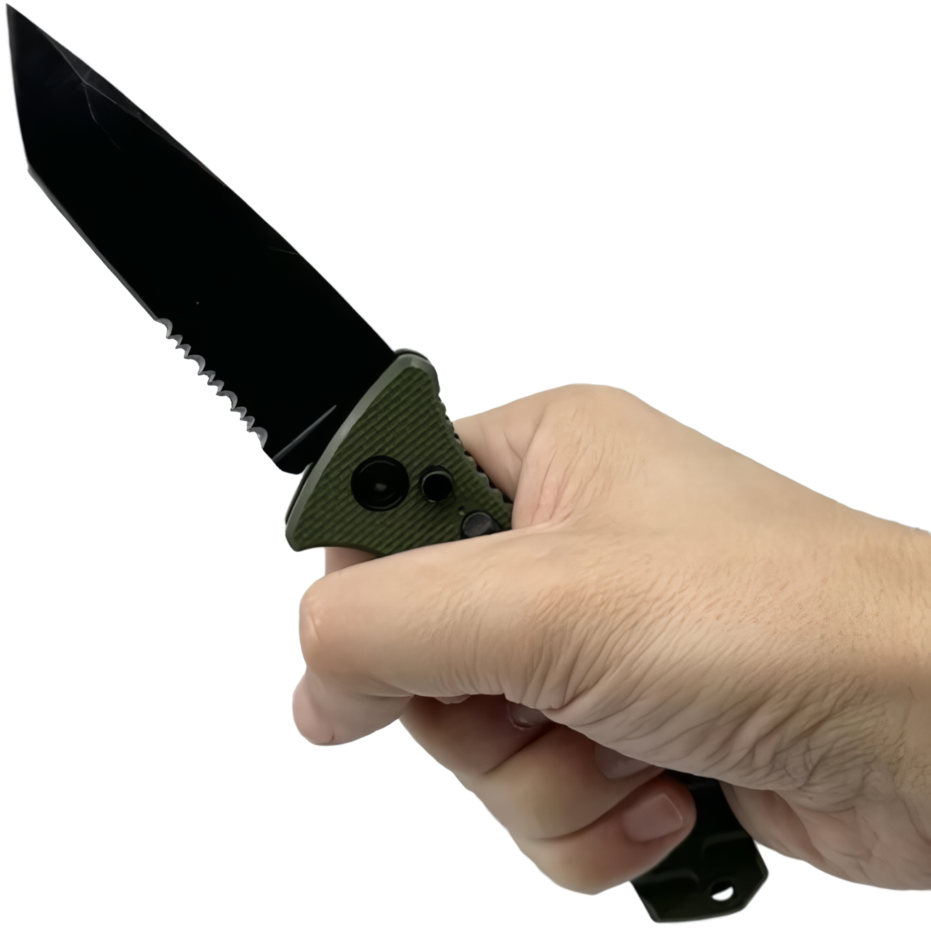 Spring Assisted Automatic OTS Pocket Tanto Knife 3.5"