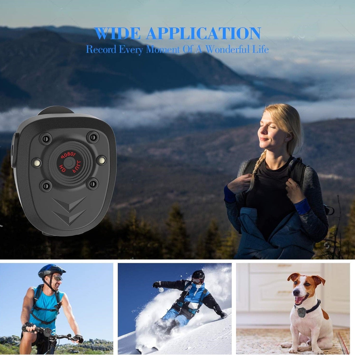 SpyWfi Mini Rechargeable Night Vision Police Body Camera 1080p HD DVR