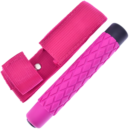 Streetwise Expandable Solid Steel Baton w/ Pink Handle 16"