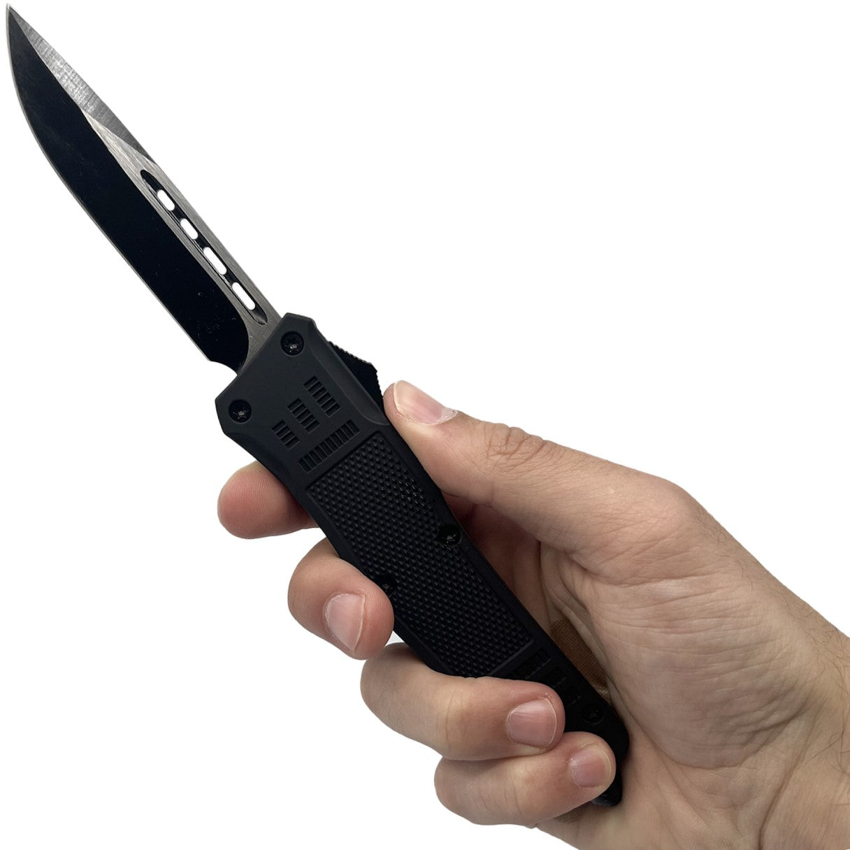 Streetwise Automatic OTF Steel Knife 3.75" w/ Glass Breaker & Sheath