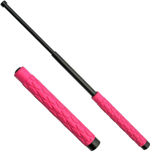 Streetwise Expandable Solid Steel Baton w/ Pink Handle 21"