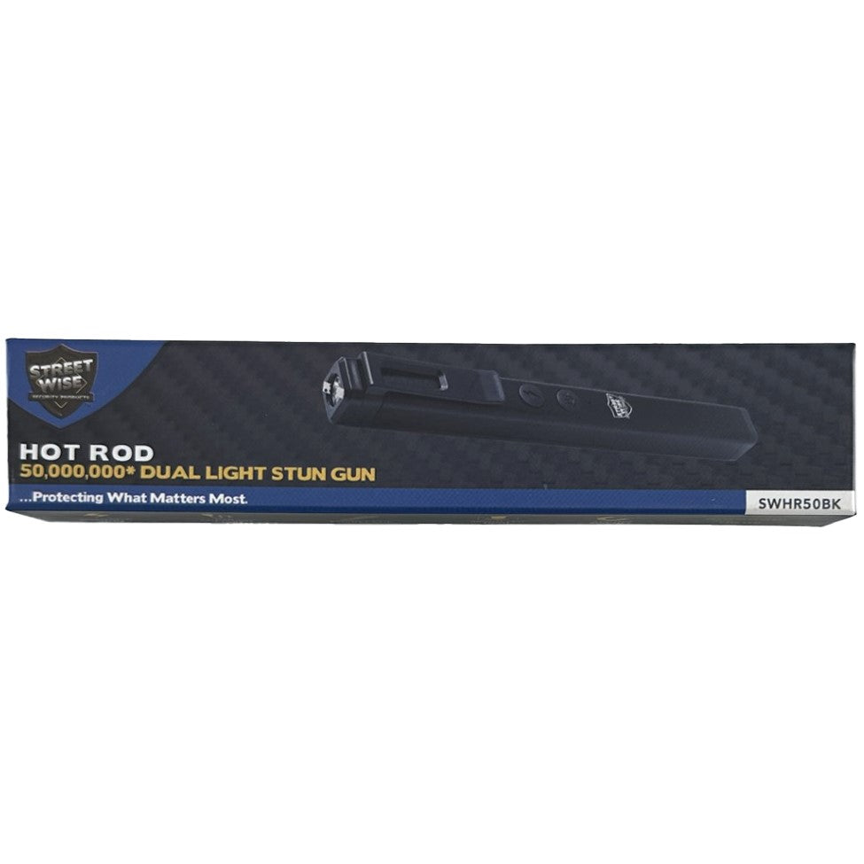 Streetwise Hot Rod Rechargeable Dual Light Stun Gun 50M