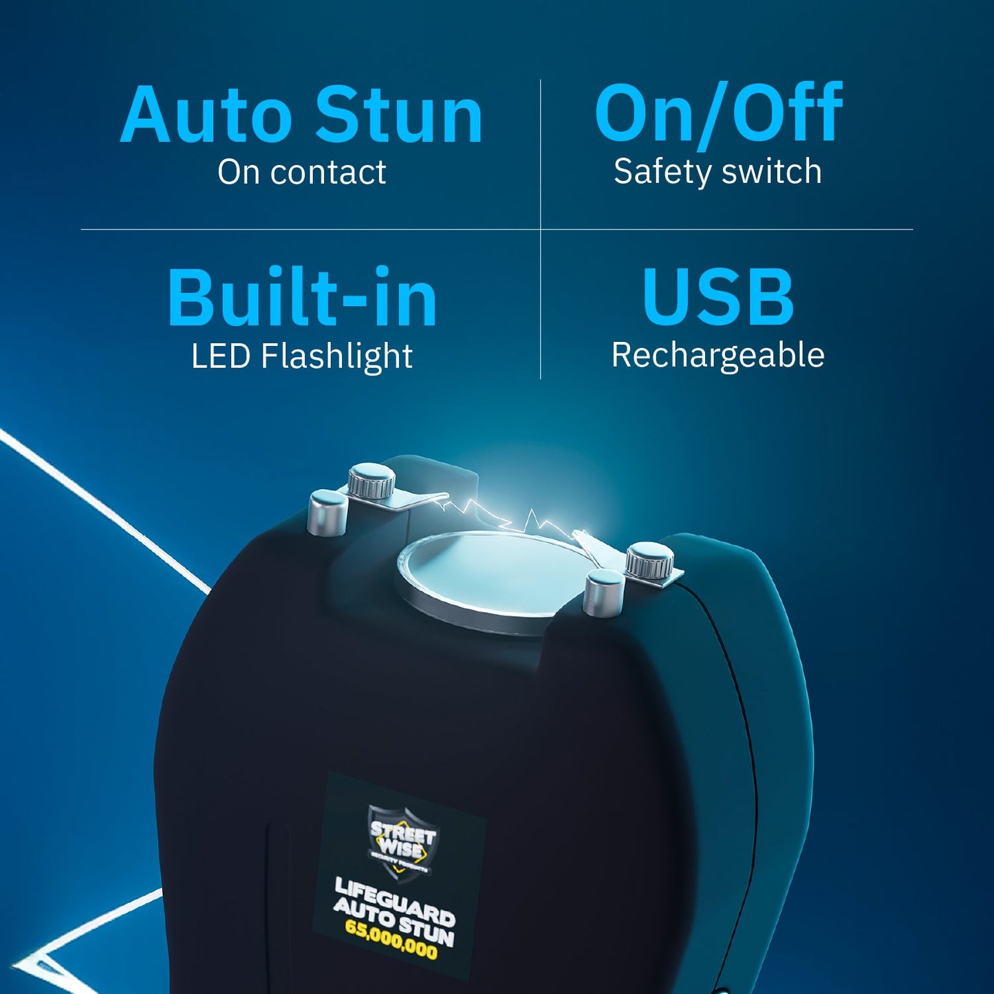 Streetwise Lifeguard 65,000,000* Stun Gun with Auto Stun