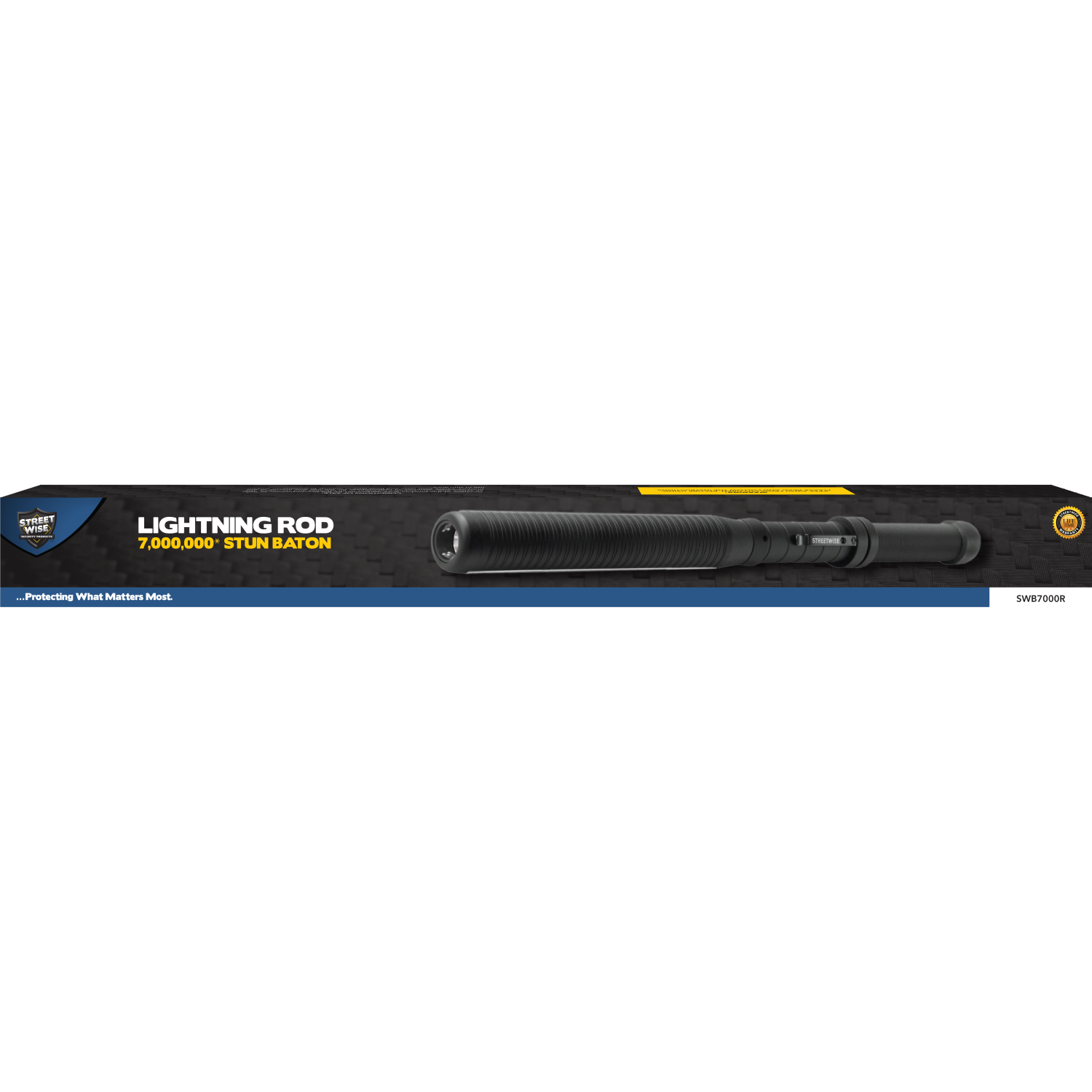 Streetwise™ Lightning Rod 18" LED Stun Gun Baton 7M