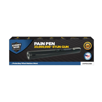 Streetwise Pain Pen 6" Rechargeable Stun Gun 25M