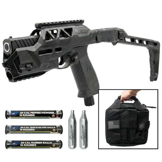 Streetwise The Heat Pepper Ball Launcher Folding Stock Deluxe Kit