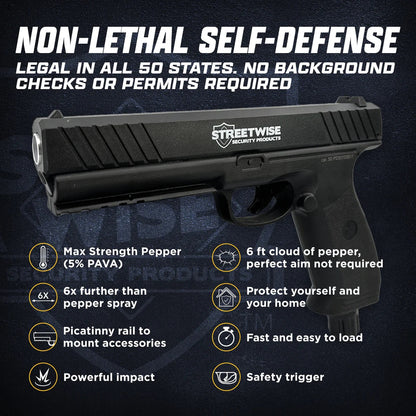 Streetwise The Heat Self-Defense Pepper Ball Launcher Gun