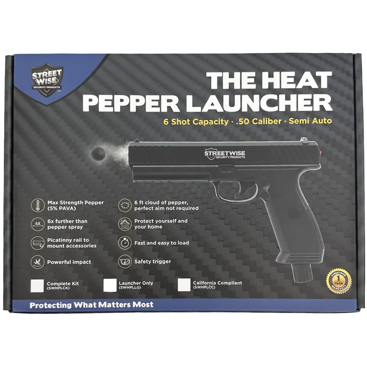Streetwise The Heat Self-Defense Pepper Ball Launcher Gun