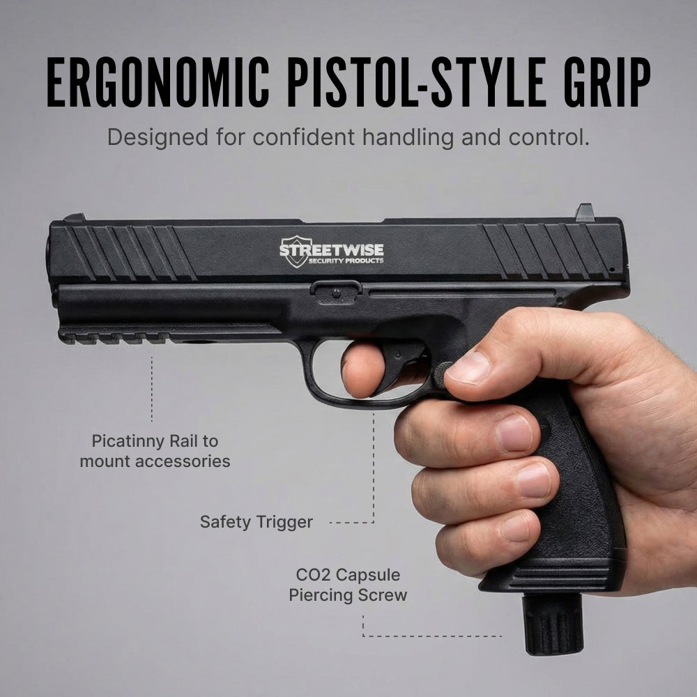 Streetwise The Heat Pepper Ball Launcher Folding Stock Deluxe Kit