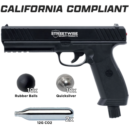 Streetwise The Heat Self-Defense Rubber Ball Launcher Gun Bundle