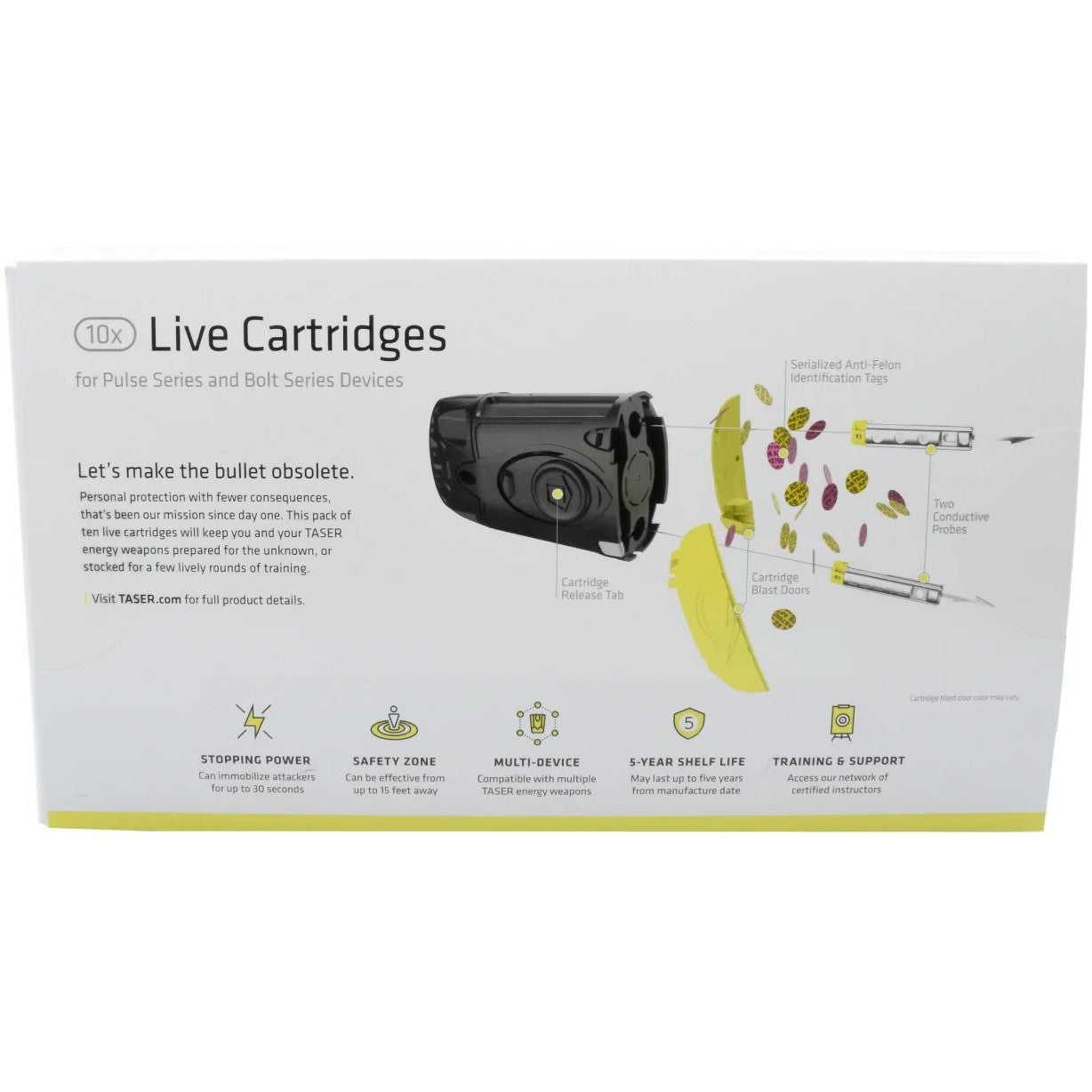 TASER Pulse/Bolt Reload Air Cartridges 10-Pack