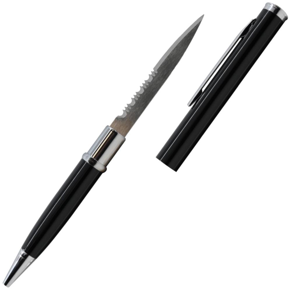 WeaponTek Concealed Stainless Steel Serrated Pen Knife 2.13"