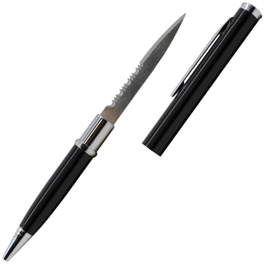 WeaponTek Concealed Stainless Steel Serrated Pen Knife 2.13"