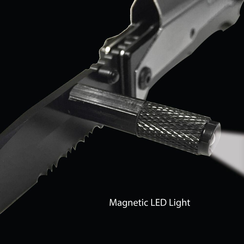 Tiger-USA 5-in-1 EDC Folding Survival Pocket Knife w/ LED Light & Fire Starter