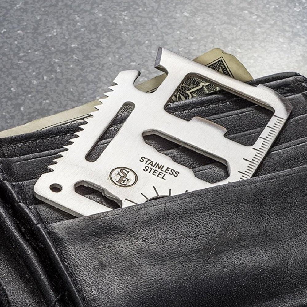 WeaponTek 11-in-1 Wallet Credit Card Tool Survival Utility Pocket Knife