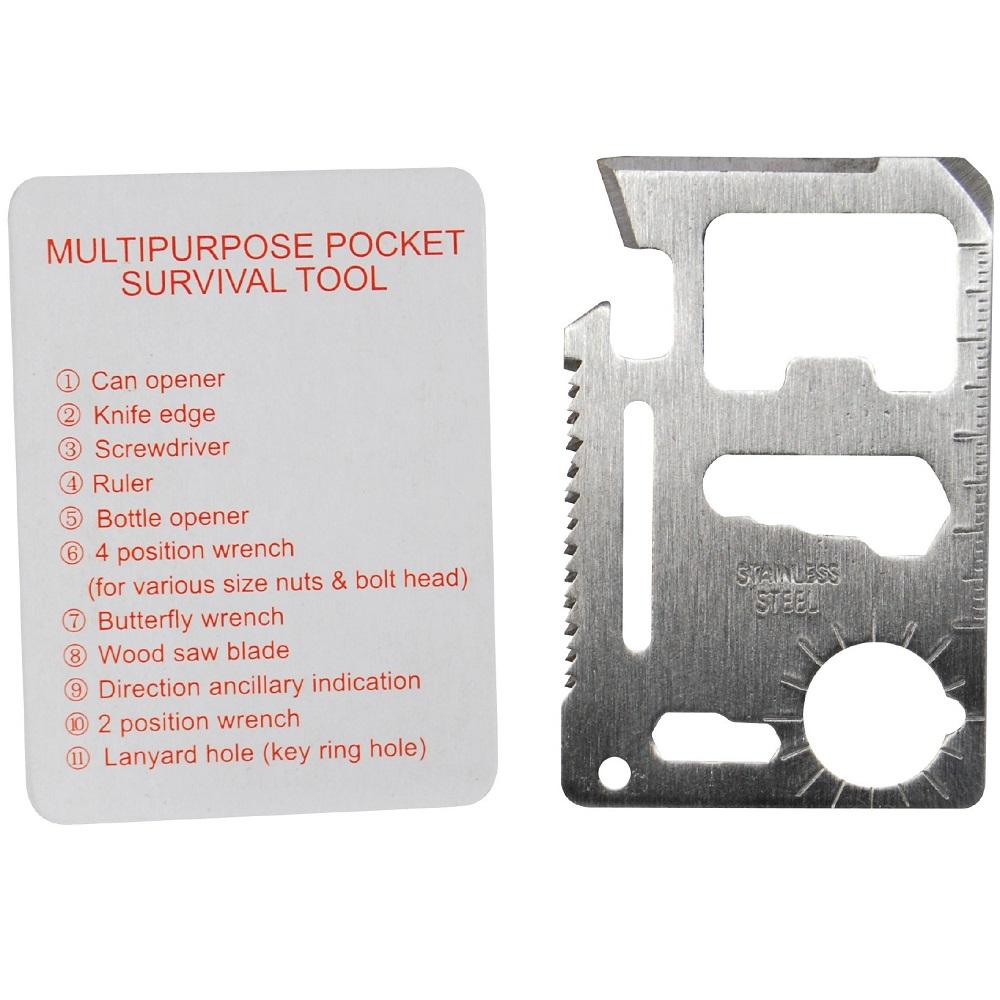 WeaponTek 11-in-1 Wallet Credit Card Tool Survival Utility Pocket Knife