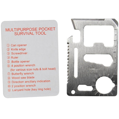 WeaponTek 11-in-1 Wallet Credit Card Tool Survival Utility Pocket Knife