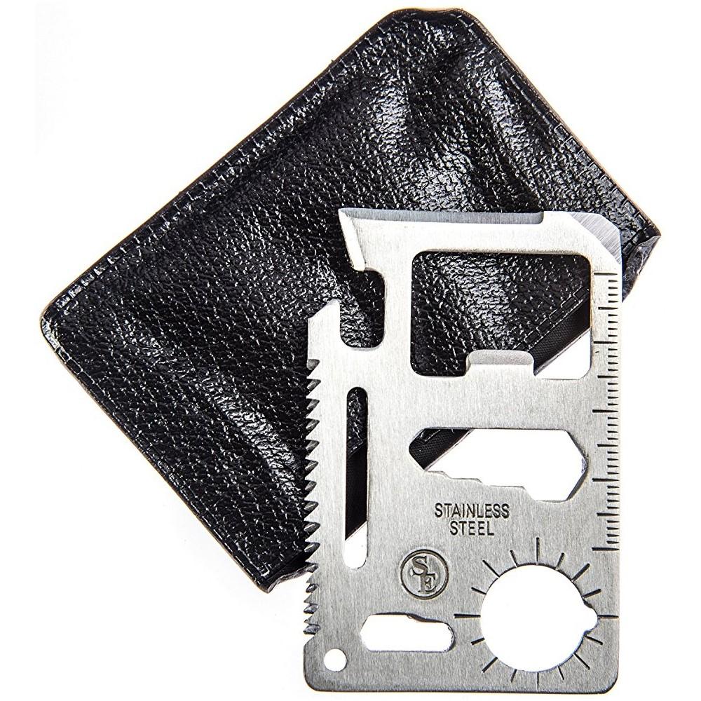 WeaponTek 11-in-1 Wallet Credit Card Tool Survival Utility Pocket Knife