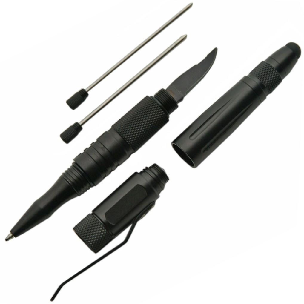 WeaponTek 4-in-1 Tactical Concealed Pen Knife w/ Stylus & Glassbreaker