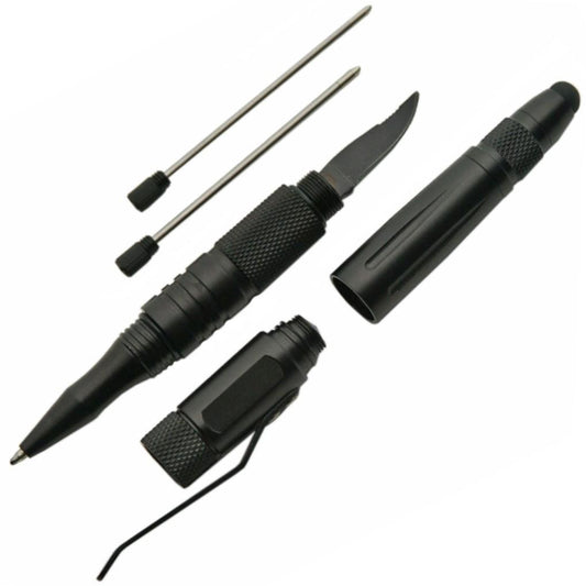WeaponTek 4-in-1 Tactical Concealed Pen Knife w/ Stylus & Glassbreaker
