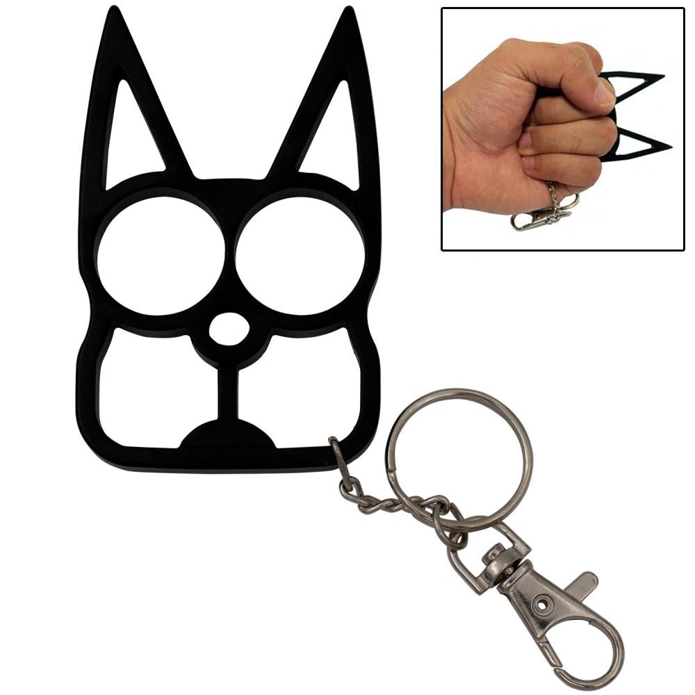 WeaponTek Cat Keychain Self-Defense Metal Knuckle Weapon