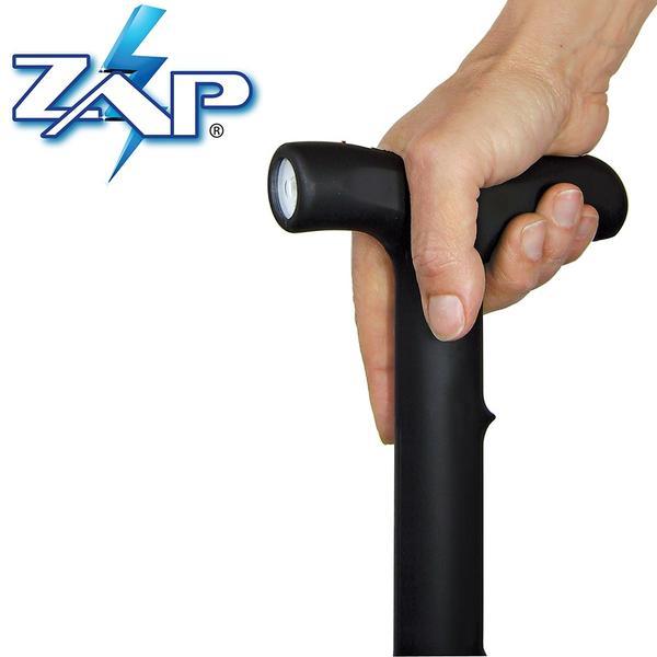 ZAP Rechargeable LED Stun Gun Walking Cane 1M