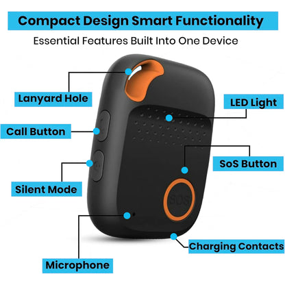SecuLife GPS Tracker for Elderly with Fall Detection – Medical Alert System for Seniors with 24/7 Monitoring, Caregiver App, Lightweight, SOS Panic Button & Assistive Speakerphone for Personal Safety