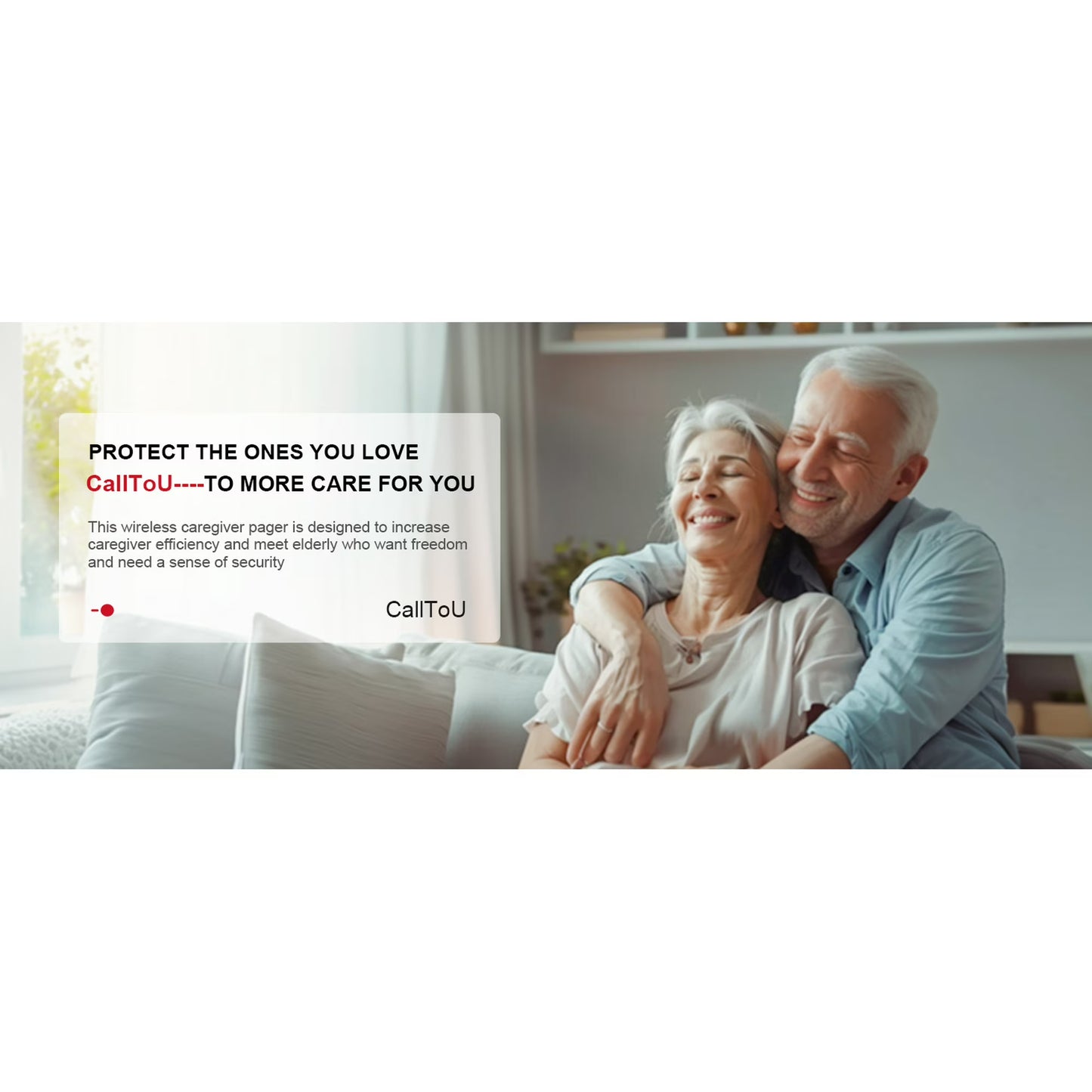 CallToU Wireless Caregiver Pager with SOS Call Buttons for Elderly, Medical Alert System 500FT