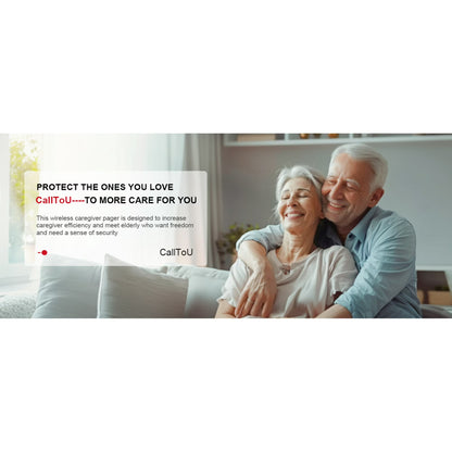 CallToU Wireless Caregiver Pager with SOS Call Buttons for Elderly, Medical Alert System 500FT