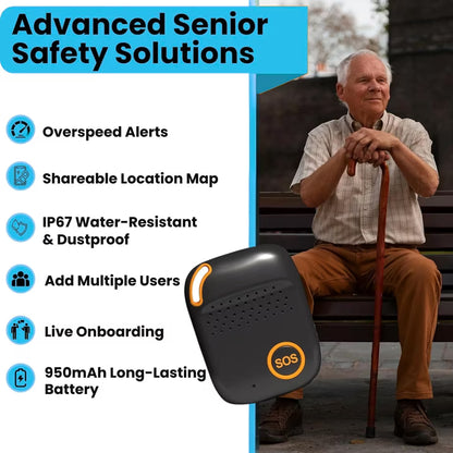 SecuLife GPS Tracker for Elderly with Fall Detection – Medical Alert System for Seniors with 24/7 Monitoring, Caregiver App, Lightweight, SOS Panic Button & Assistive Speakerphone for Personal Safety