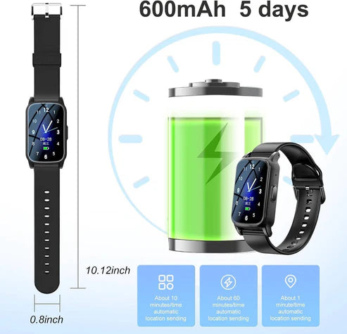Fall Detection Smart Watch for Seniors, Medical Alert Watch with GPS Tracking, Dementia & Alzheimer's, 4G Safety